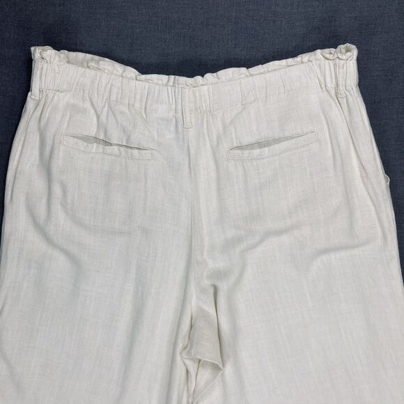 Ruby Rd Capri Pants Sz LP Ivory Elastic Waist Pockets Cottage Core Beachy Casual - Picture 6 of 13
